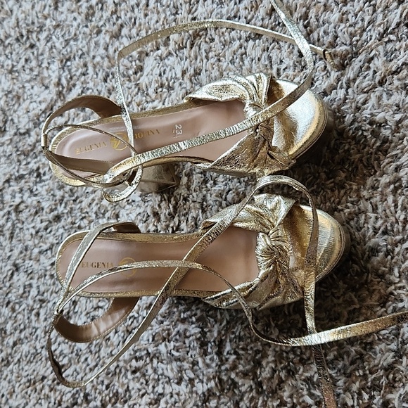 Eugenia Molina Metallic plataform chucky heels size 6 - Picture 3 of 9